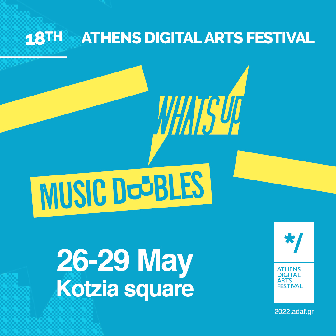 What is taking place at the ΑDAF Stage of the 18th Athens Digital Arts Festival in Kotzia Square?